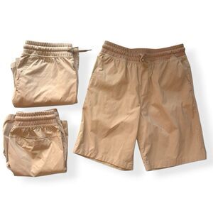 Boys Athletic Shorts Lot 3 Size XL 14-16 Khaki Wonder Nation Stretch